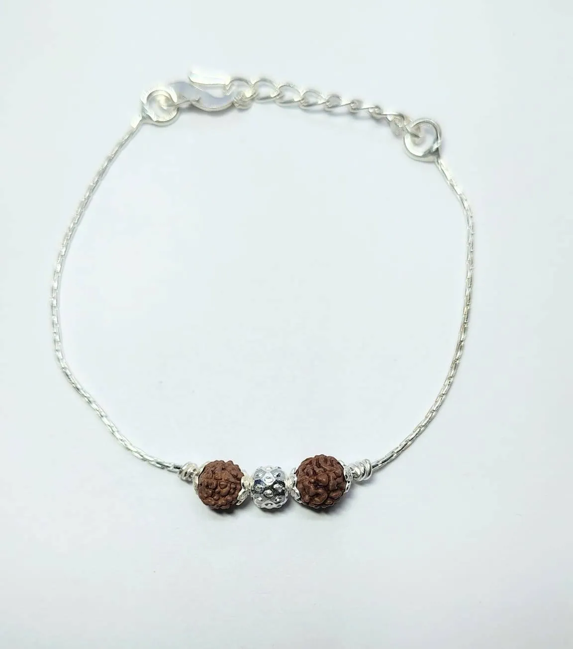 Archvins Silver Rudraksha Rakhi (AVRH-31) view 3