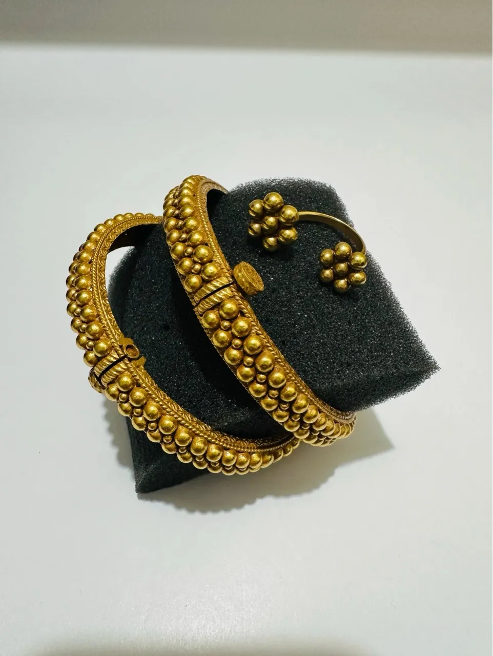 Gold Plated Necklace and Earrings Set Optional Bangles & Ring view 2