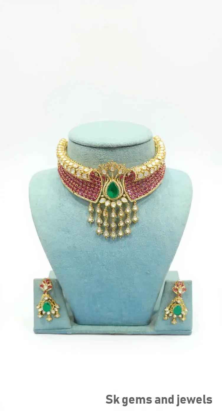 Mojonite Polki Choker Set view 2