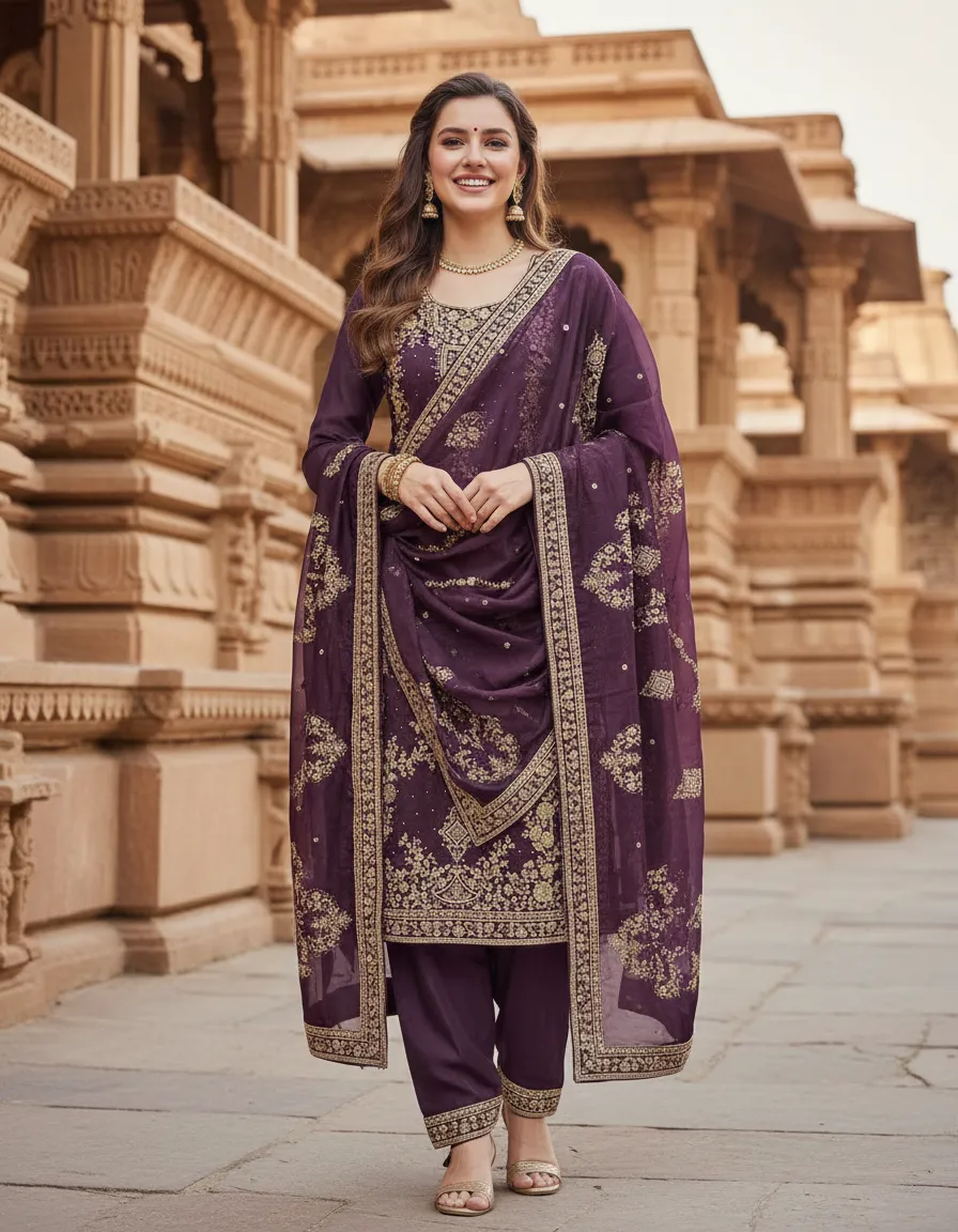 Embroidered Salwar Suit view 2