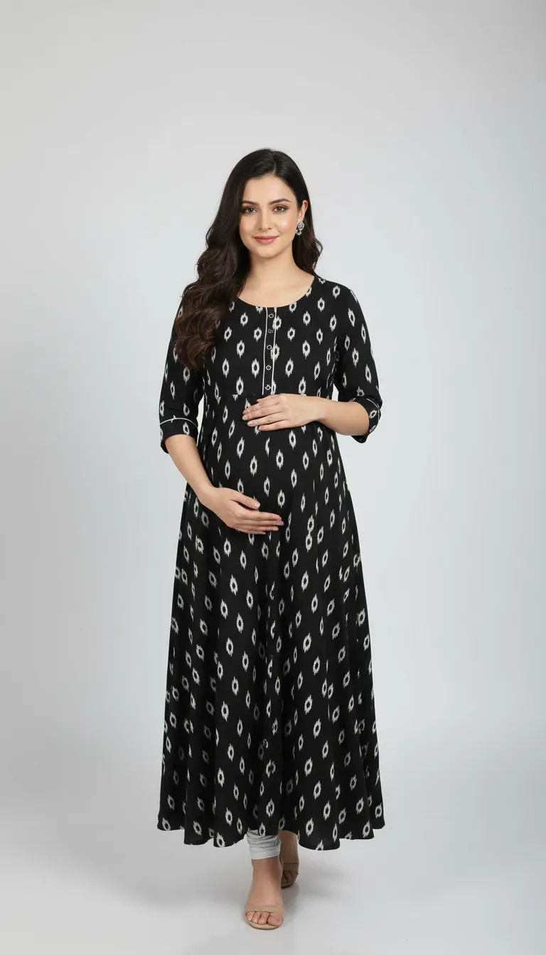 Vidiksha 3/4 Sleeve Maternity Dress view 2