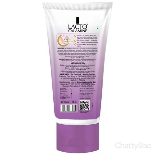 Lacto Calamine Face Wash - Oil Balance With Kaolin Clay 100 ml view 2