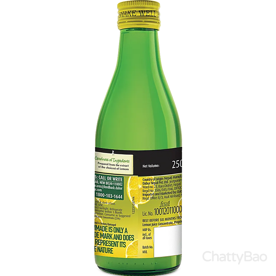 Dabur Hommade Lemoneez 250 ml view 2
