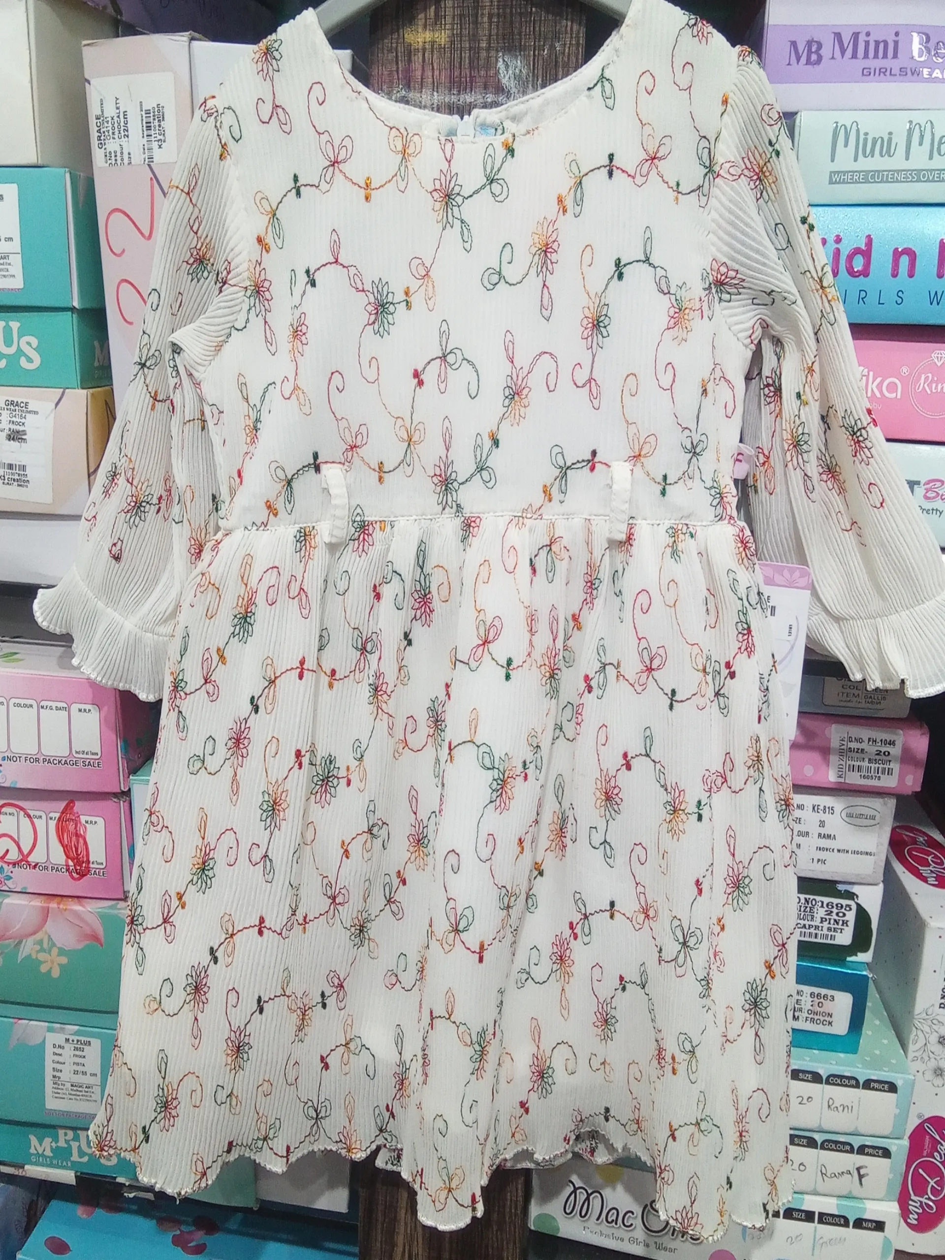 Girls Fancy Frock Full Sleeve view 3