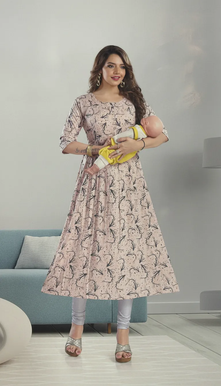 Vidiksha 3/4 Sleeve Maternity Dress 4293
