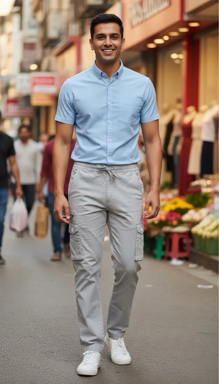 Mens Cargo Jogger Pants view 2