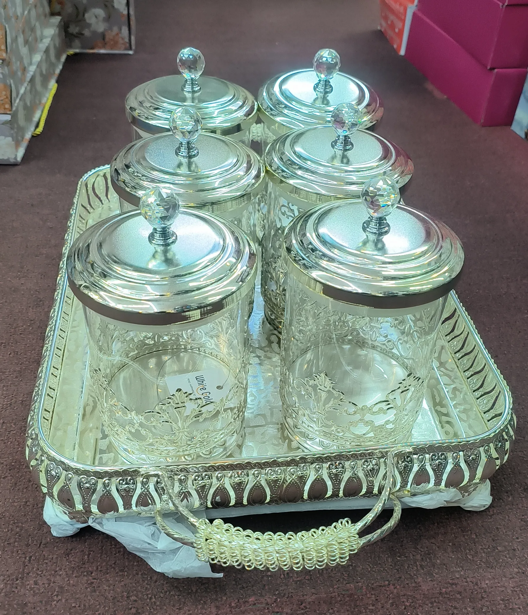 German Silver Dry Fruit Set view 2