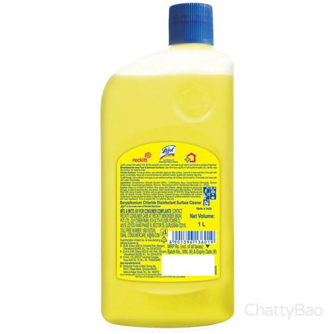 Lizol Disinfectant Surface & Floor Cleaner - Citrus 1 L view 2
