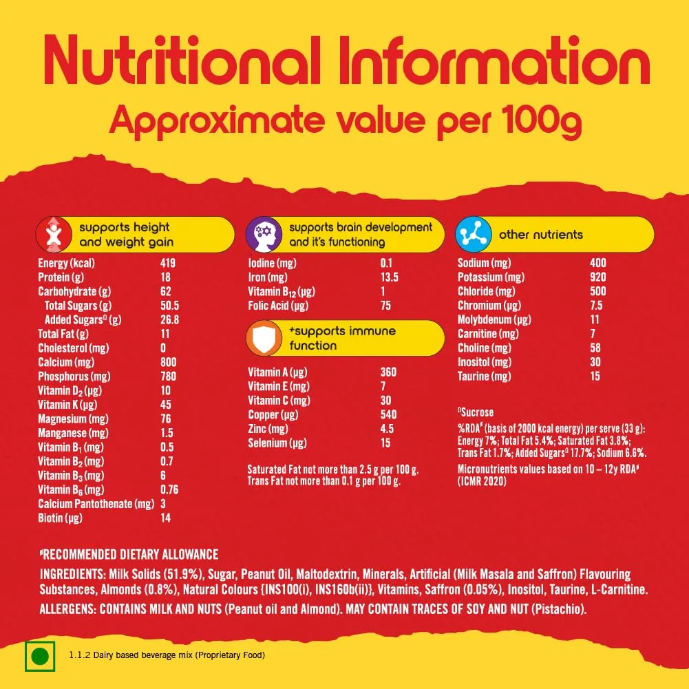 Complan Nutrition Drink - Kesar Badam Jar 500 g view 3