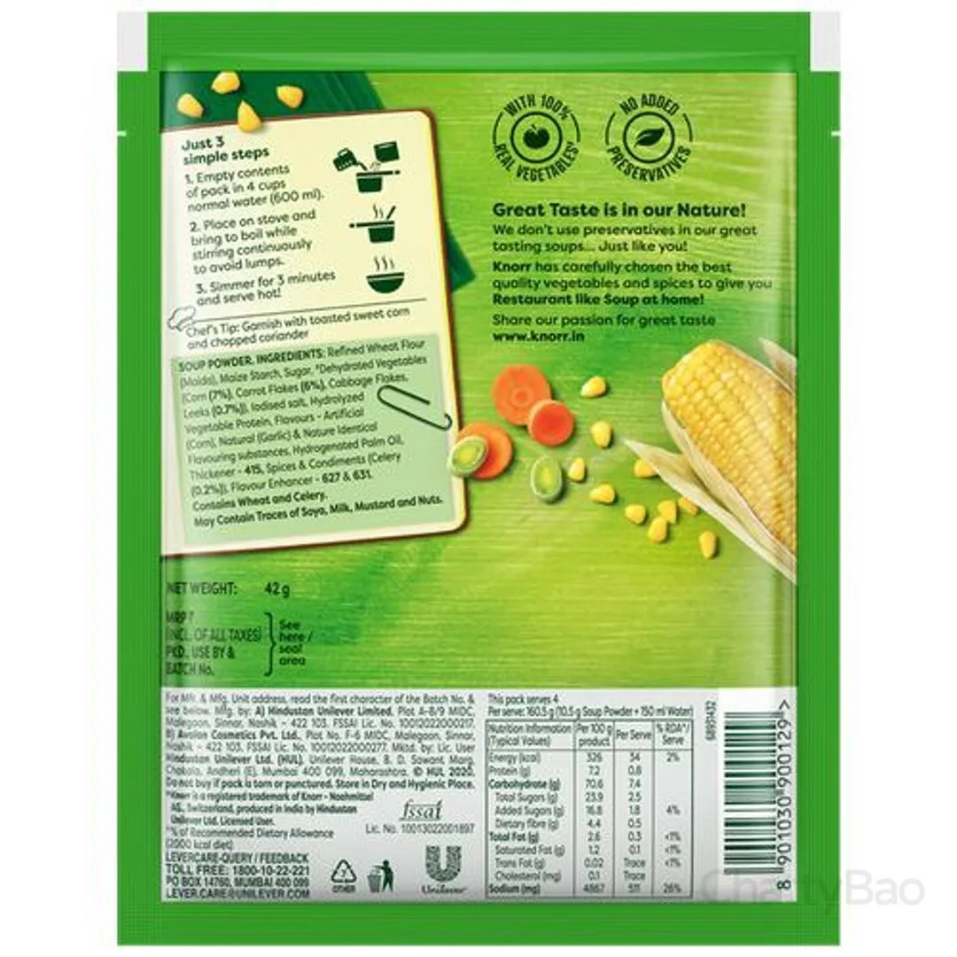 Knorr Sweet Corn Soup 42 g view 2