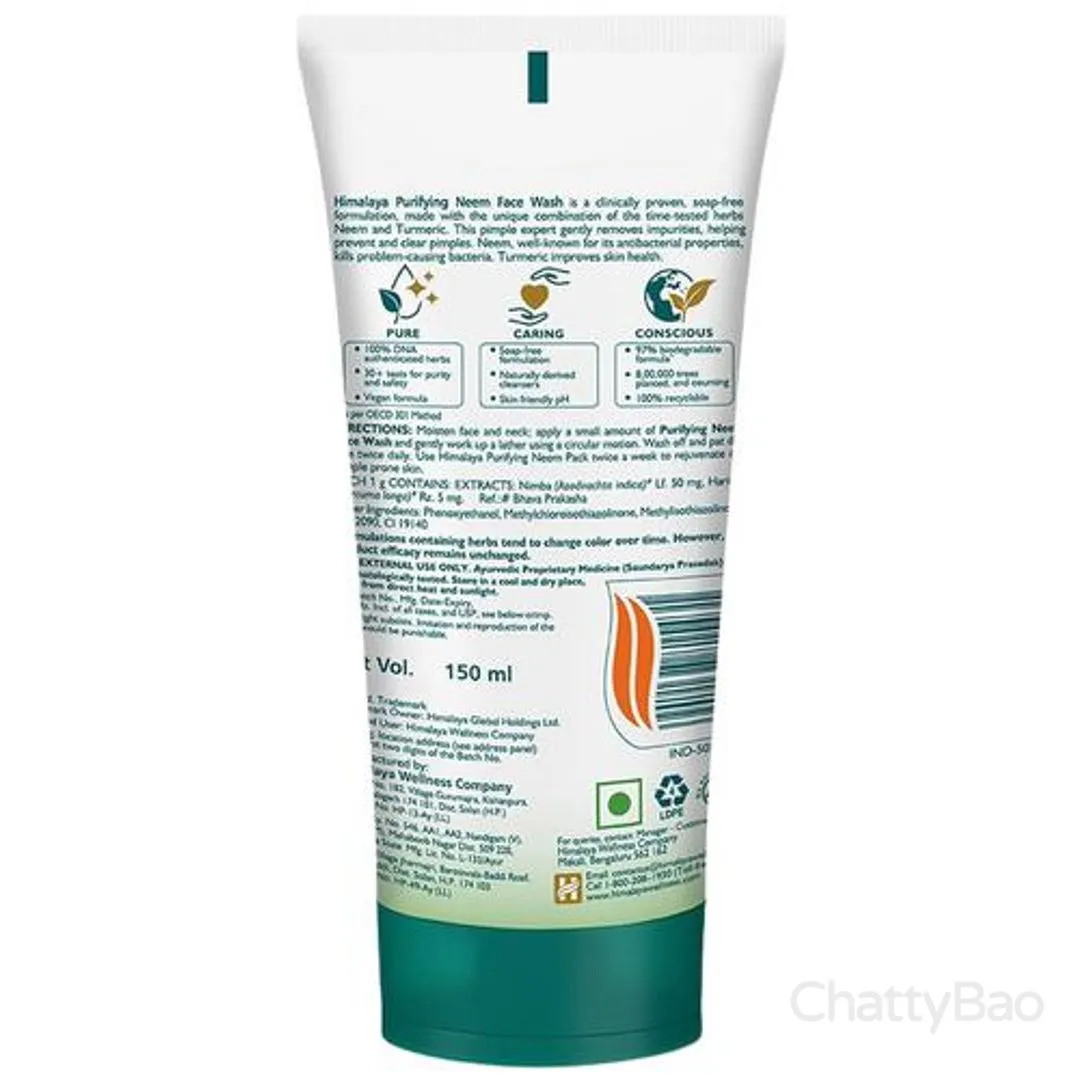 Himalaya Purifying Neem Face Wash 150 ml view 2
