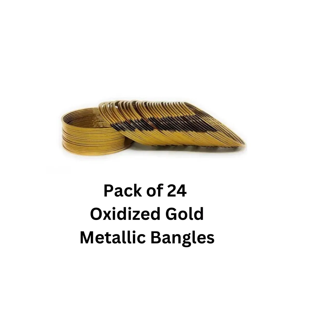 Pack Of 24 | Golden Bangle Set 2.4 view 3