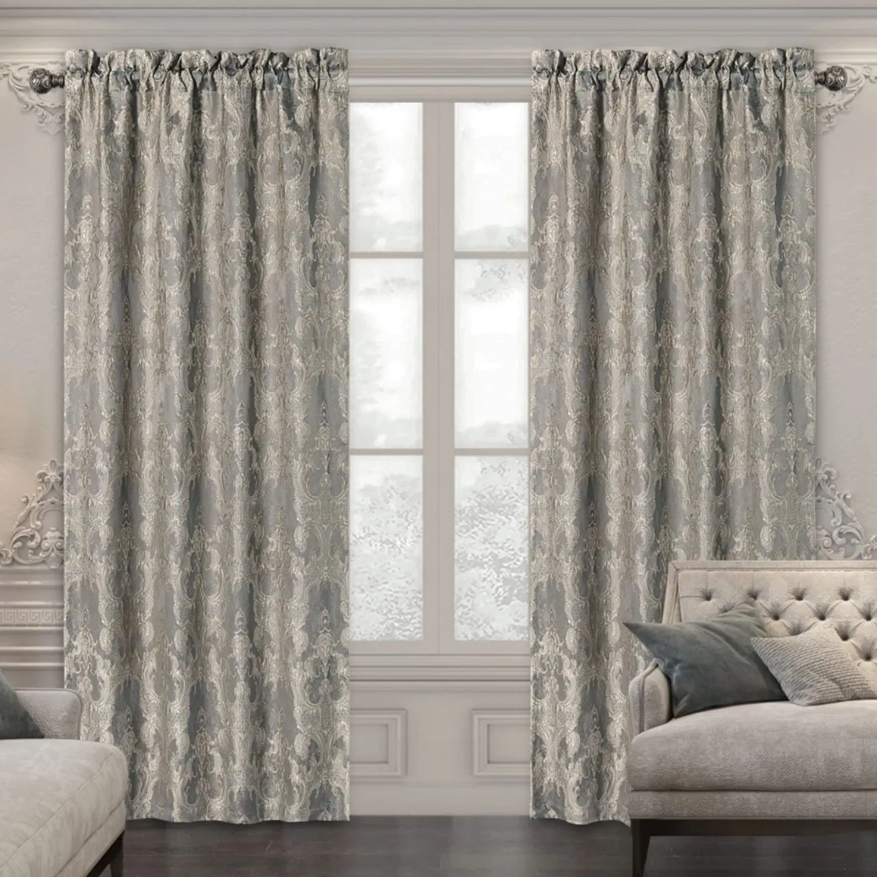 Damask pattern Curtain view 5