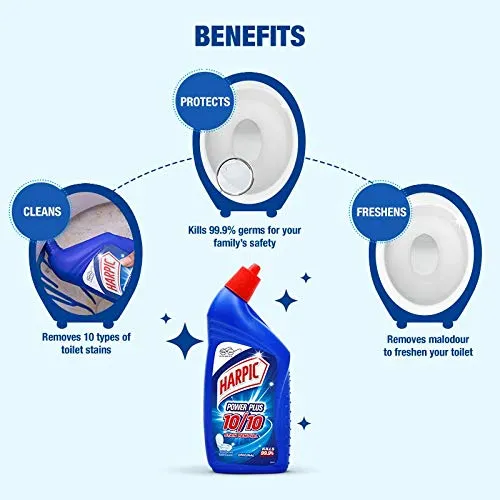 Harpic Disinfectant Toilet Cleaner Liquid, Original 600 ml view 3