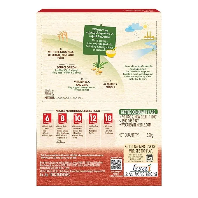 Nestle Cerelac Wheat Apple 6 to 24 Months 350 g view 2
