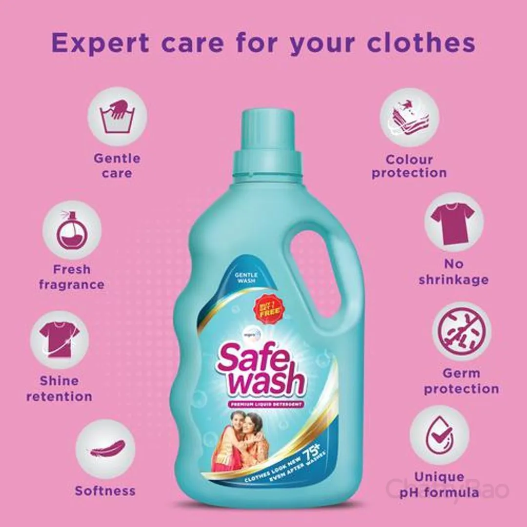 Wipro Safewash Liquid Detergent 2 Kg (1 Kg + 1 Kg Free) view 3