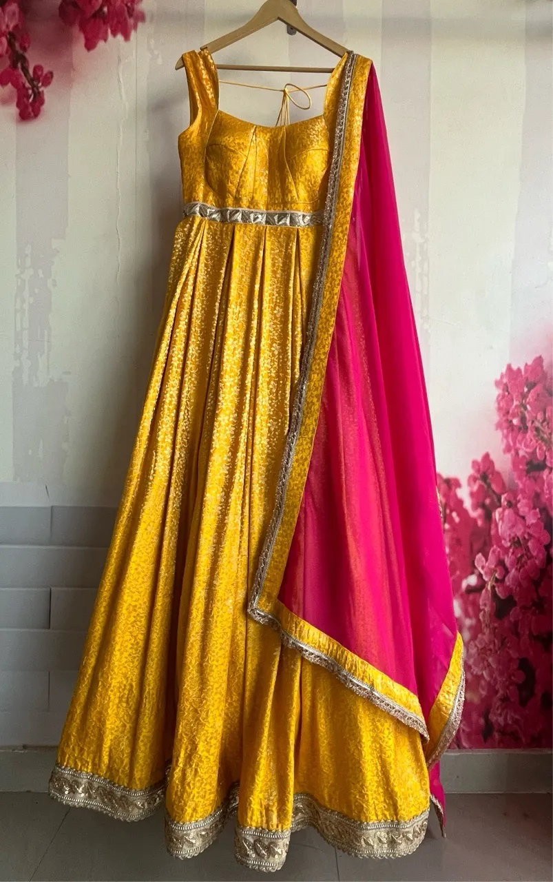‘Zarisha’ Anarkali - Yellow view 4