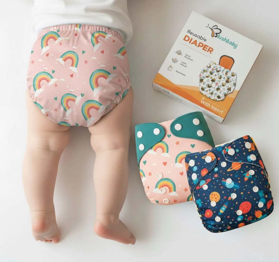 Reusable Baby Diapers Pack Of 6 view 2