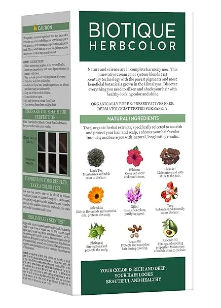 Biotique Hair Color 1N (50 g + 110 ml) view 2