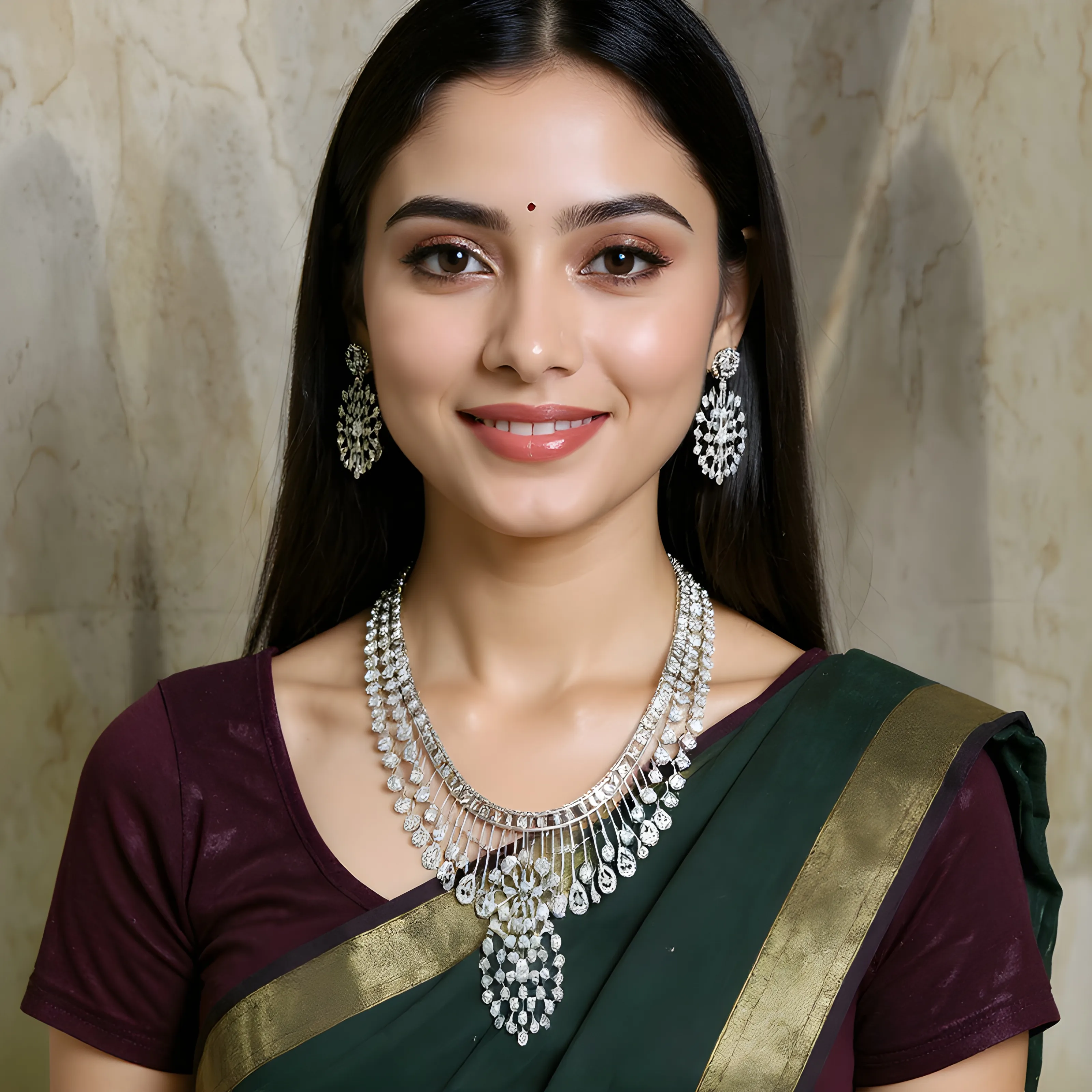 Ad Diamond Necklace Set