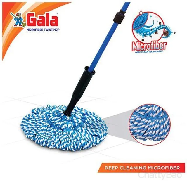 Gala Twist Mop Microfibre & Plastic With Rod 4.3 Feet 1 Piece view 2