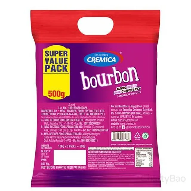 Cremica Bourbon Biscuits 500 g view 2