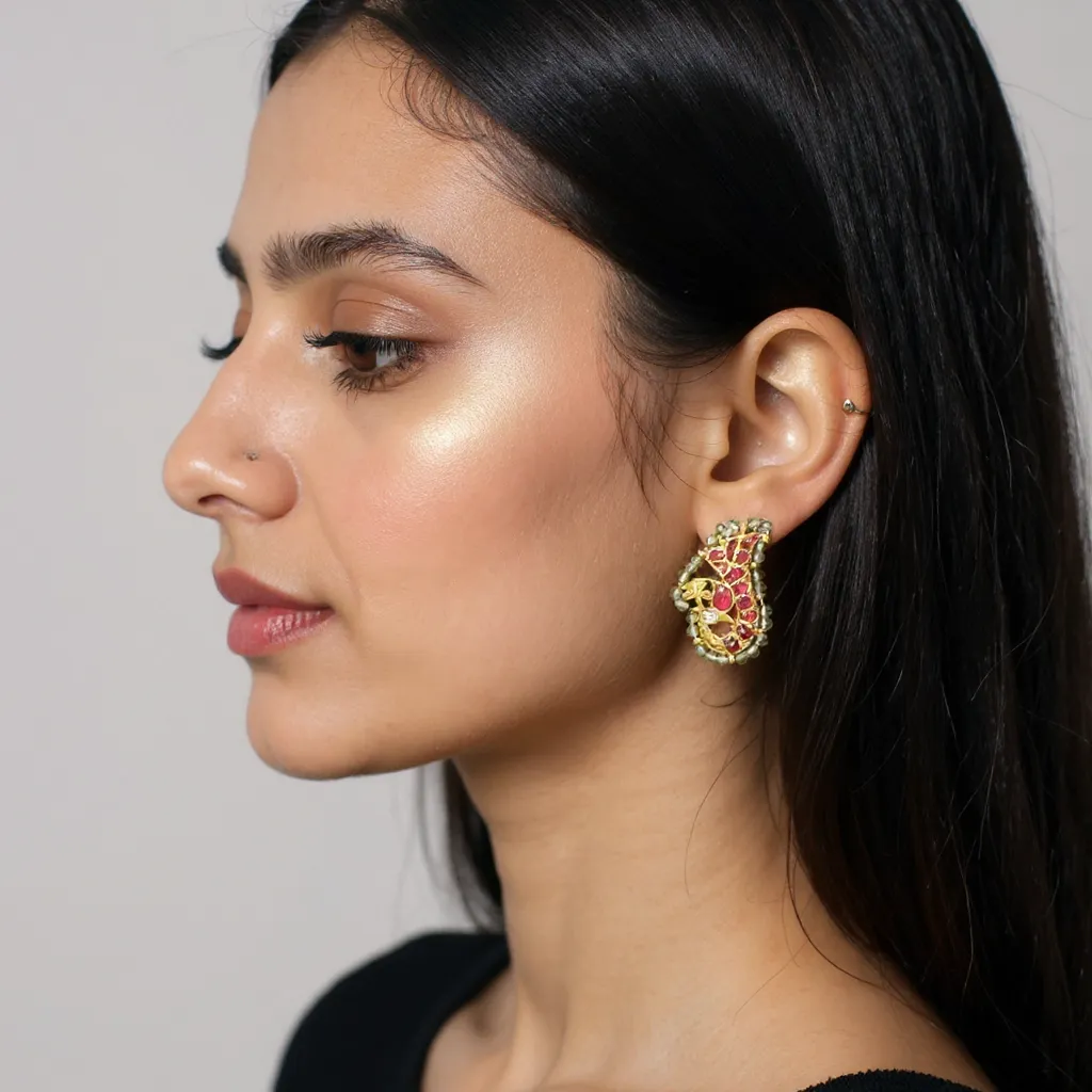 Peacock Motif Earrings