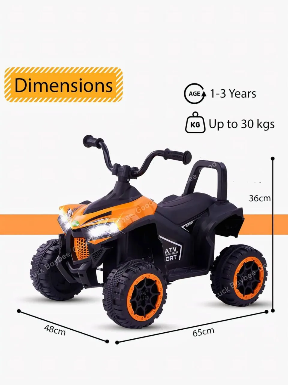 Baybee ATV Quad Bike view 6