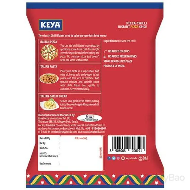 Keya Pizza Chilli Seasoning 10 g view 3