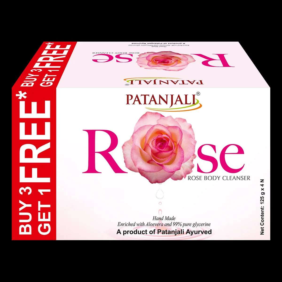 Patanjali Rose Body Cleanser Buy 3 Get 1 Free