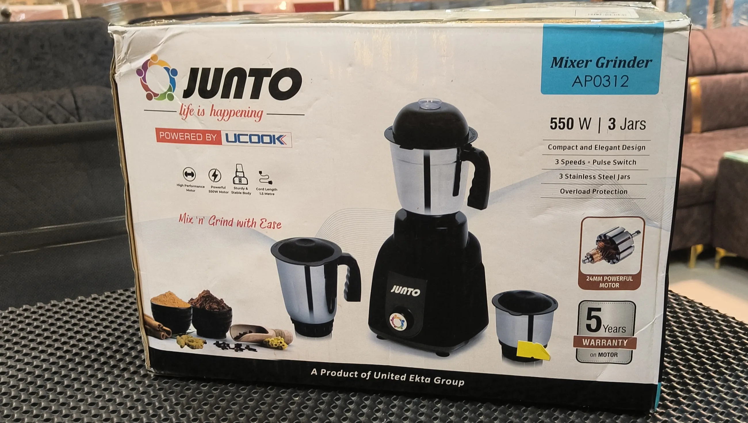 JUNTO Mixer Grinder AP0312 view 2