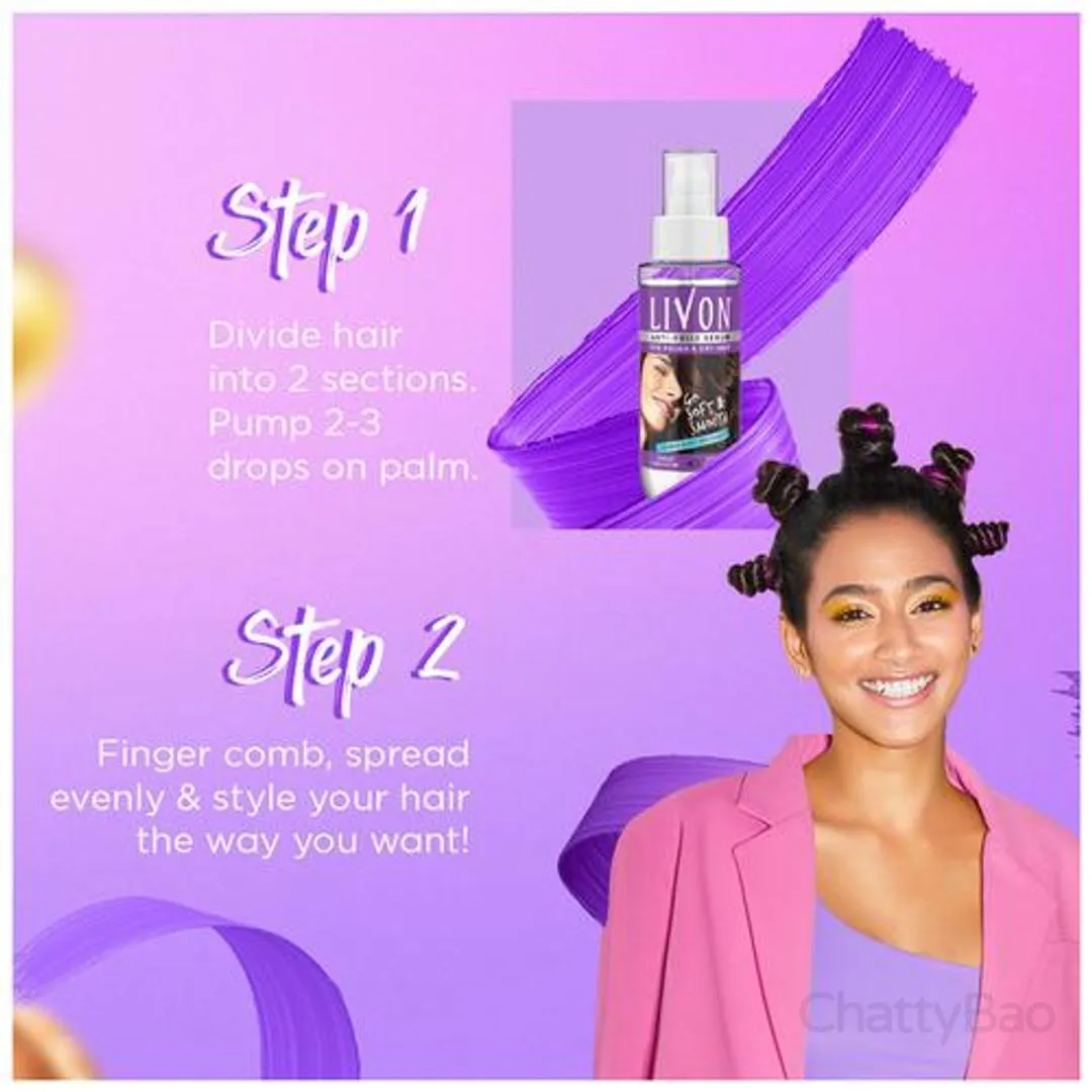 Livon Anti-Frizz Serum - For Rough & Dry Hair 50 ml view 3