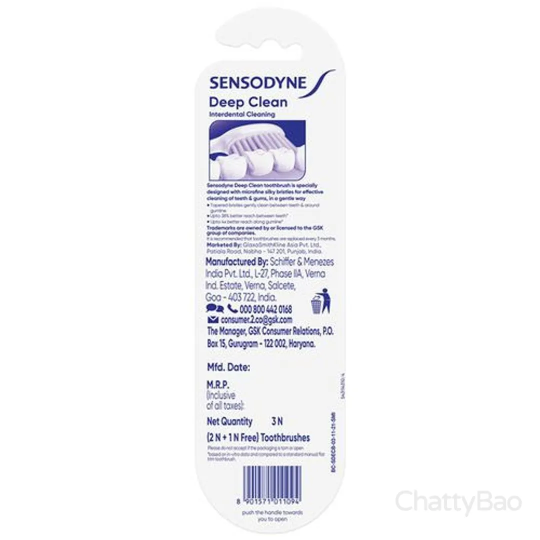 Sensodyne Toothbrush - Deep Clean Extra Soft 3 Pieces view 3
