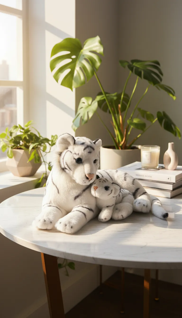White Tiger Plush Toy Set Wild Republic