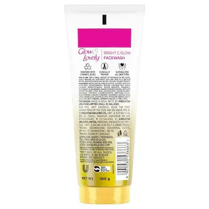 Glow & Lovely Bright Vitamin C Facewash 100 g view 2