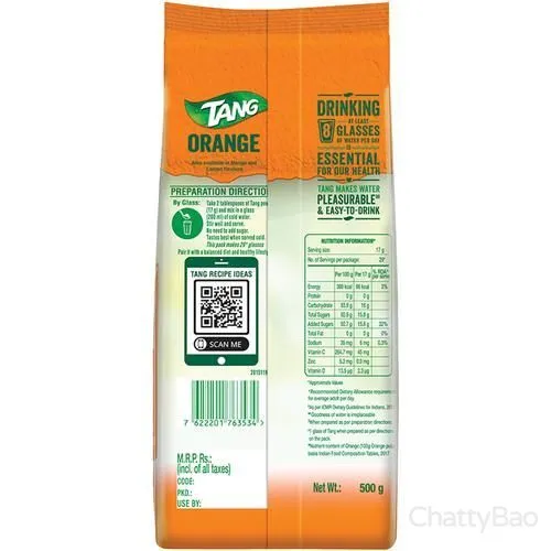 Tang Orange Instant Drink Mix 500 g view 2