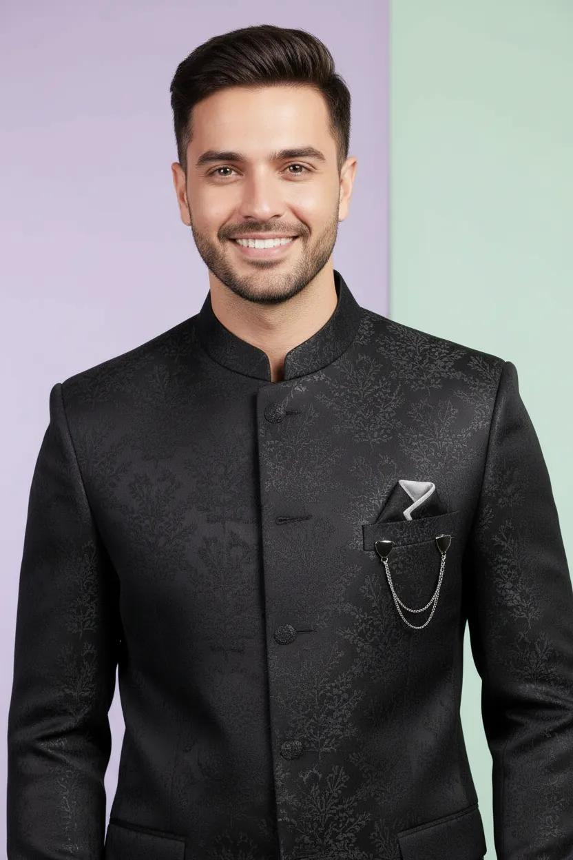 Bandhgala Self Suit view 2