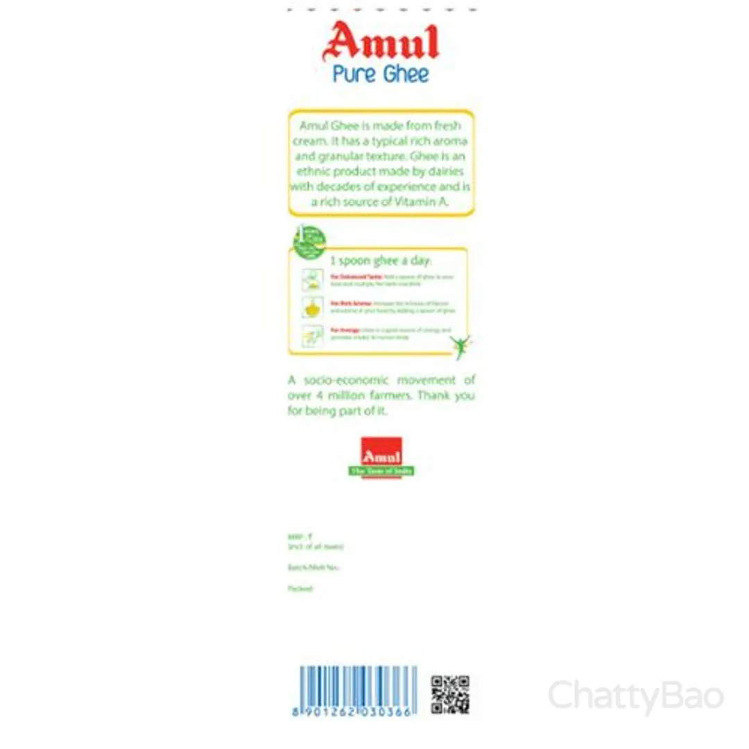 Amul Pure Ghee Pouch 1 L view 2