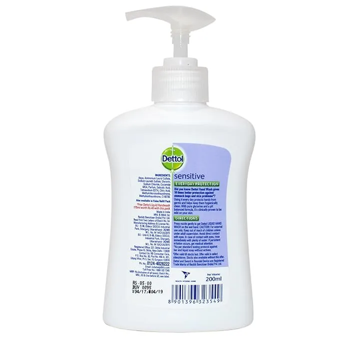 Dettol Sensitive Handwash 200 ml view 3