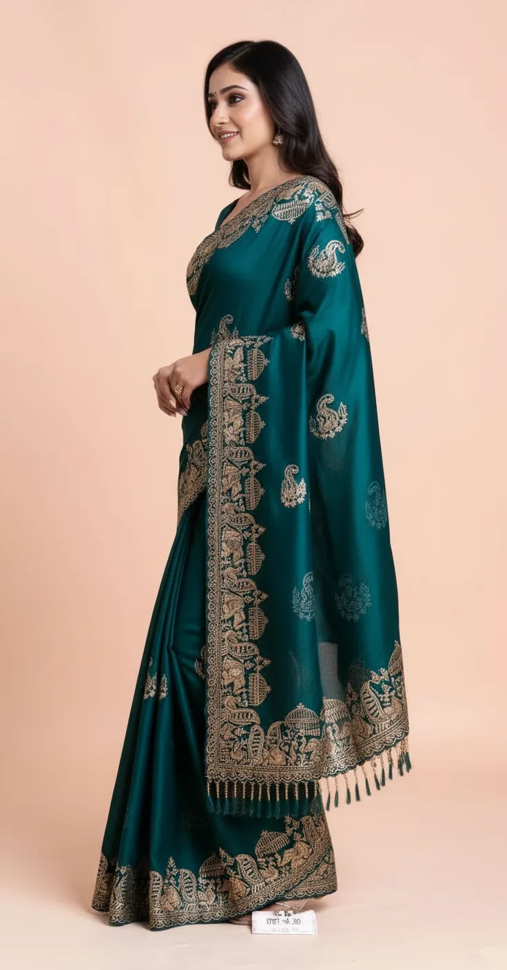 Embroidered Bulk Cut Saree view 2