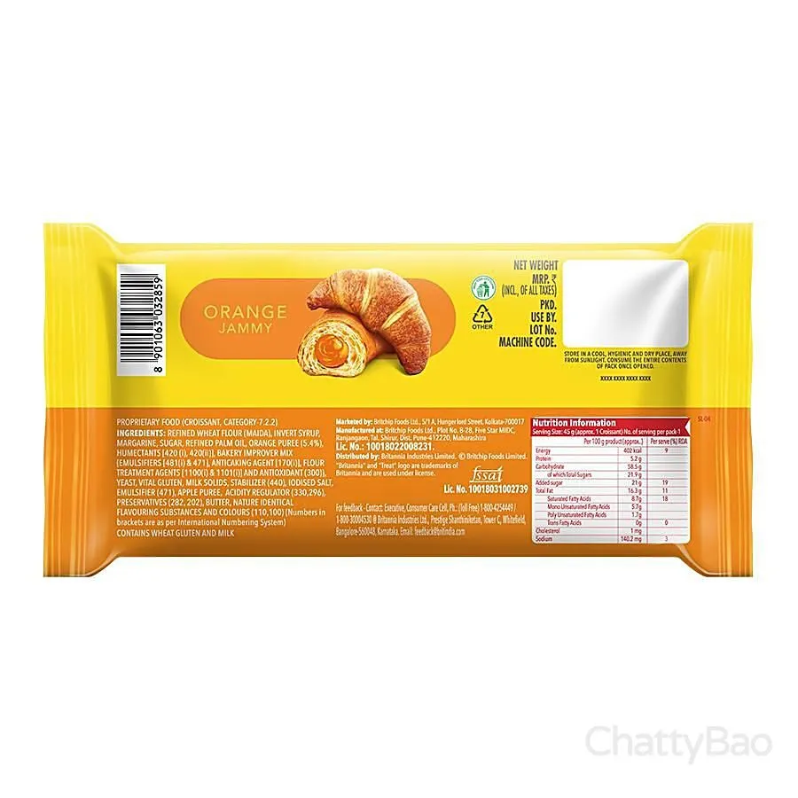 Britannia Treat Croissant - Orange 45 g view 2