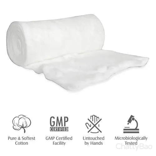 Tulips Absorbent Soft Cotton Wool Roll 100 g view 2