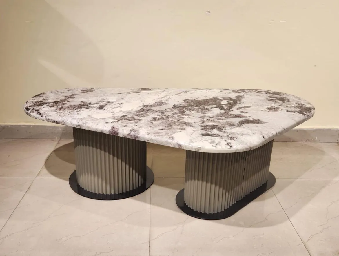 Marble Top Ss Centre Table
