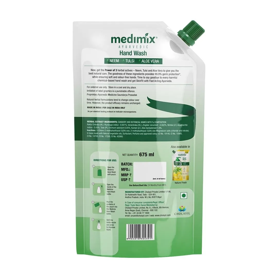 Medimix Neem Tulsi Alovera Hand Wash 675 ml view 2