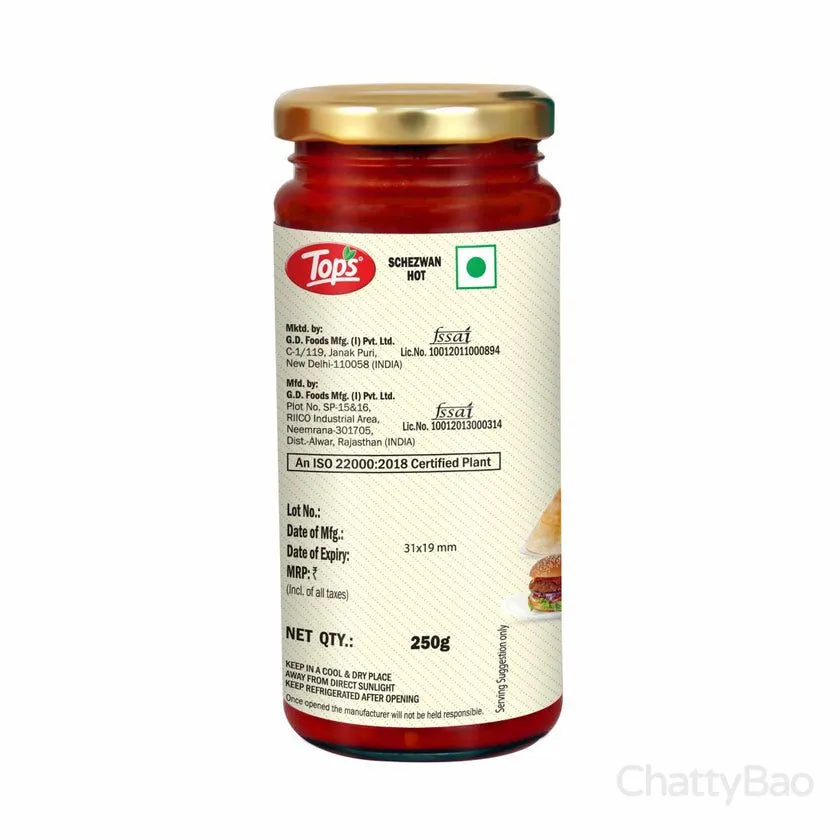 Tops Schezwan Hot (Spicy Chutney) 250 g view 3