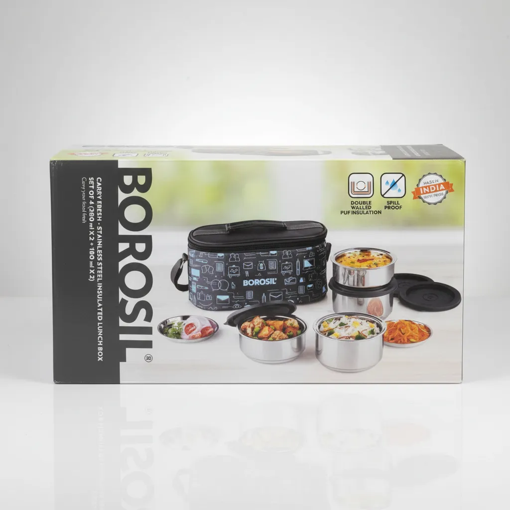 Borosil Insulated 4 Tiffin
