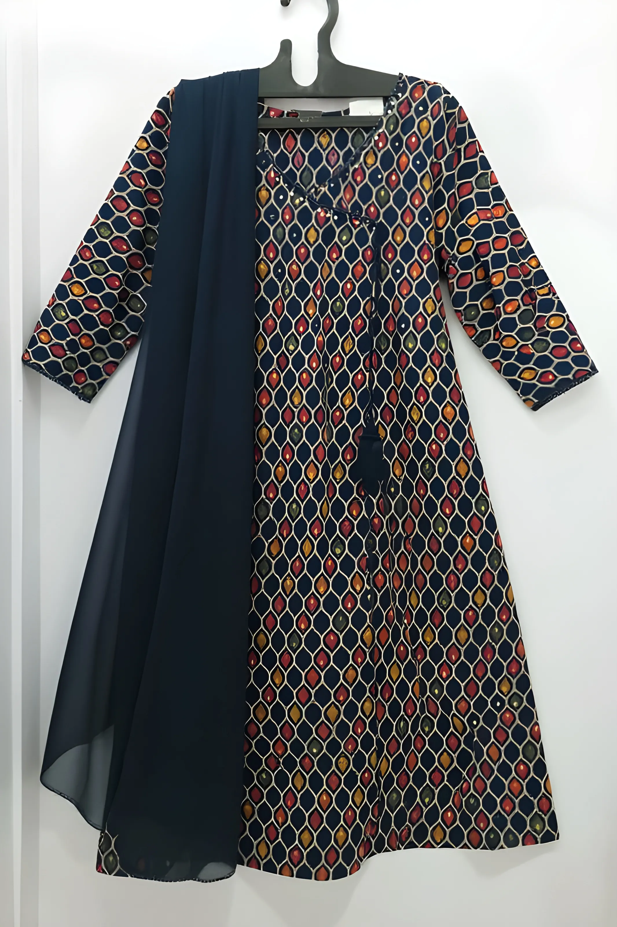 Traditional Printed Kurti with Dupatta view 2