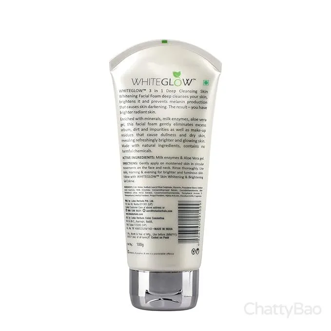Lotus Herbals WhiteGlow 3-In-1 Deep Cleansing Skin Whitening Face Wash 100 g view 2