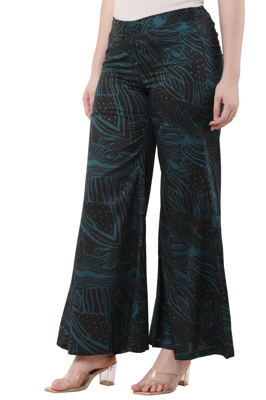 Printed Flared Trousers view 2