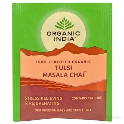 Organic India Tulsi Masala Chai Tea Bags (Pack of 25) view 5